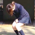 【盗撮動画】偽アンケートのお礼に利尿剤を飲まされて立ちお漏らししちゃったムッチリ女子校生♪