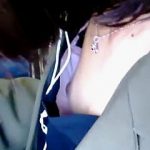 【盗撮動画】通勤バスの車内で隣の女性がレーズン付きの乳チラサービスしてくれたので記念撮影♪
